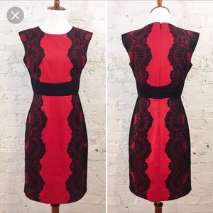 Gorgeous Red & Black Sexy Sheath Dress - 4